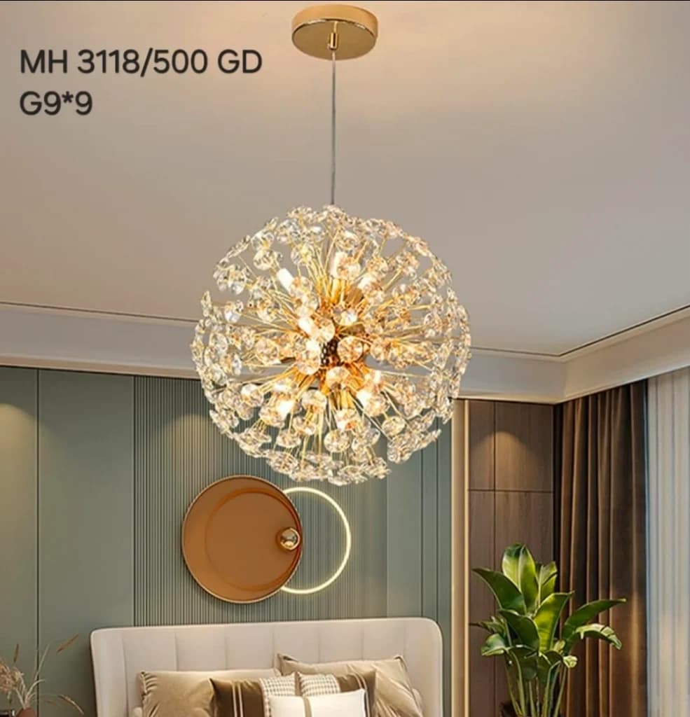 Lampu gantung kristal jamur 3118/500gd