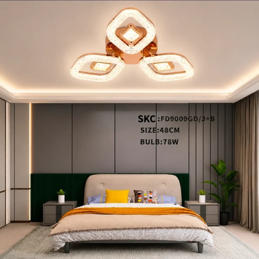Lampu plafon LED modern FD9009GD/3+B