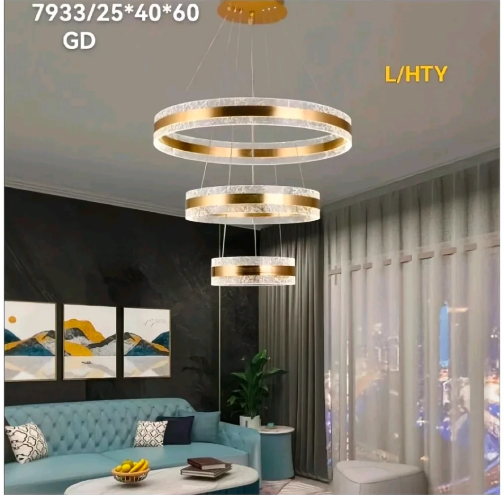 Lampu gantung led ring 7933/25×40×60cm