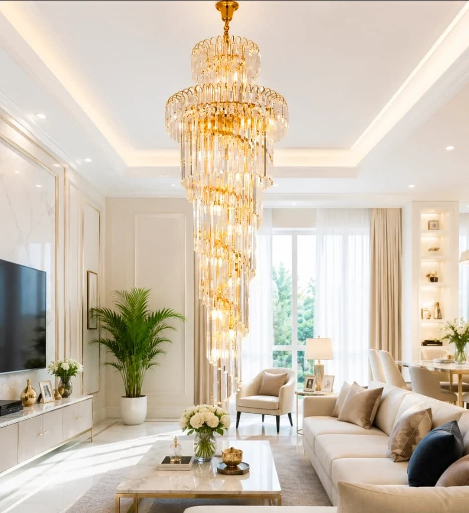 Lampu Gantung Crystal Luxury MH 91476/70x180cm