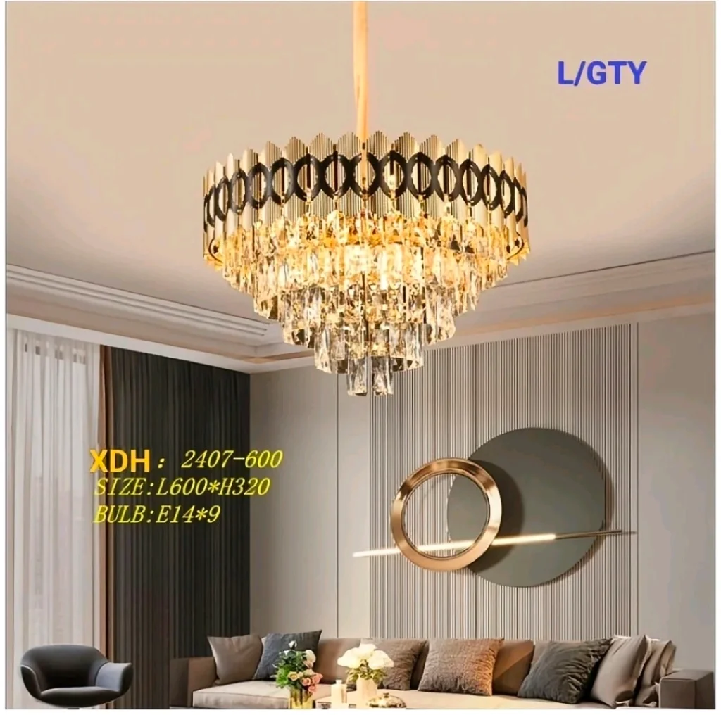 Lampu gantung kristal 2407/60cm