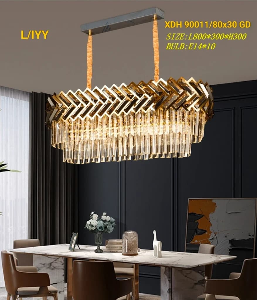 Lampu gantung kristal minimalis 90011/80×30