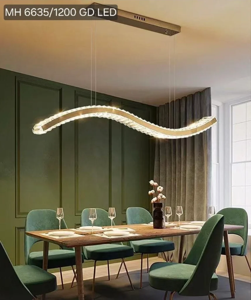 Lampu gantung kristal Led 6635/1200 GD