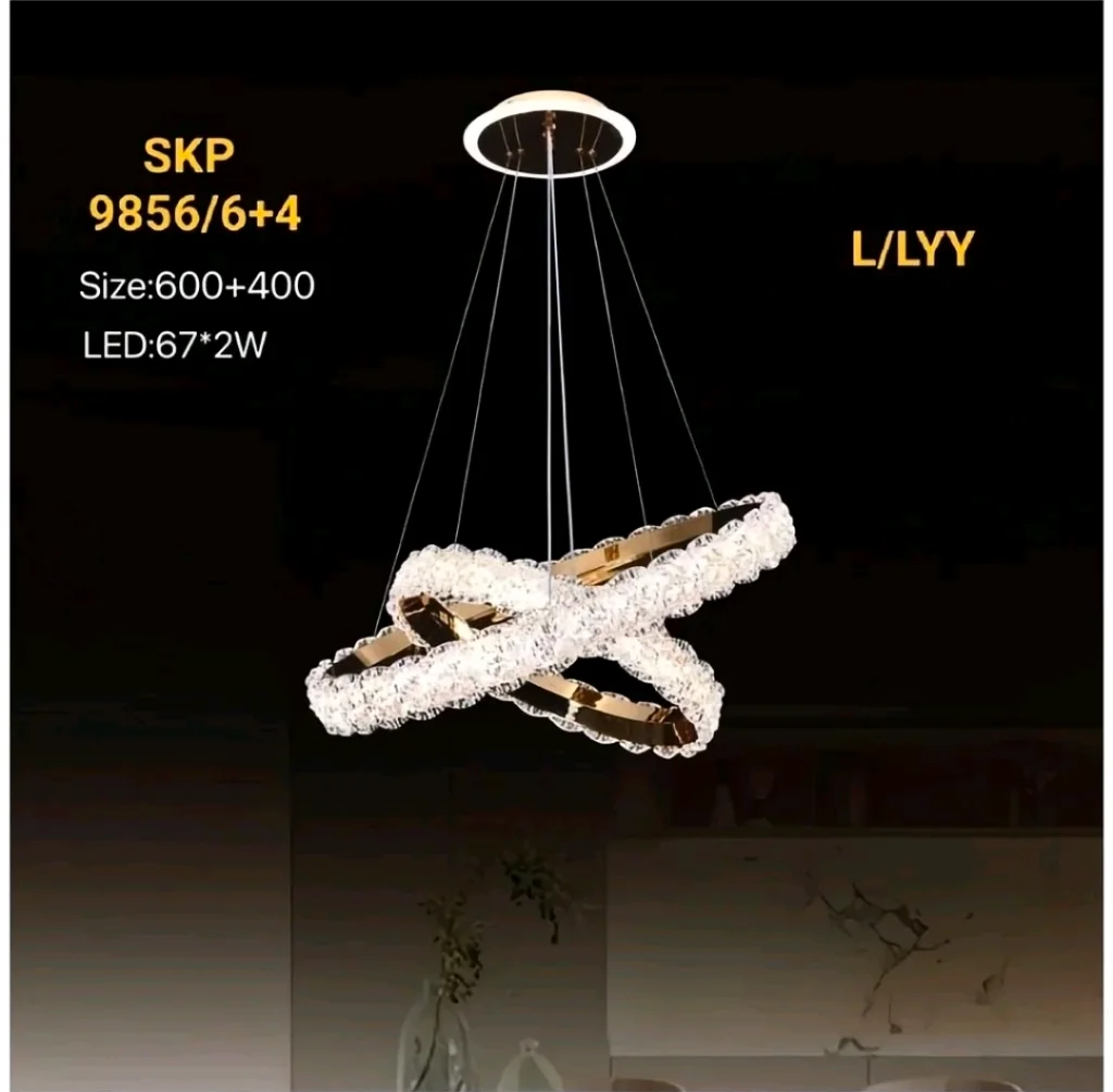 Lampu gantung minimalis led 9857/6+4