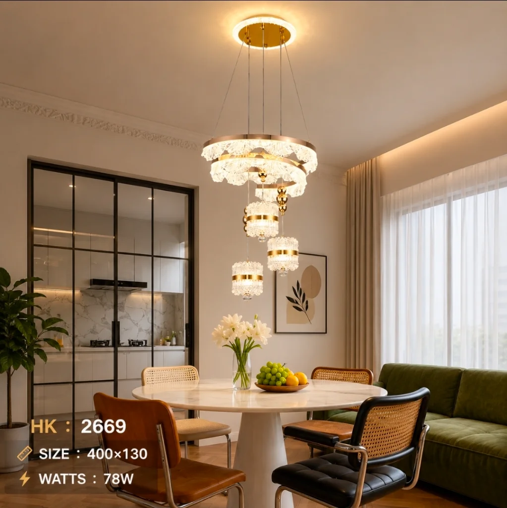 Lampu gantung modern crystal 2669