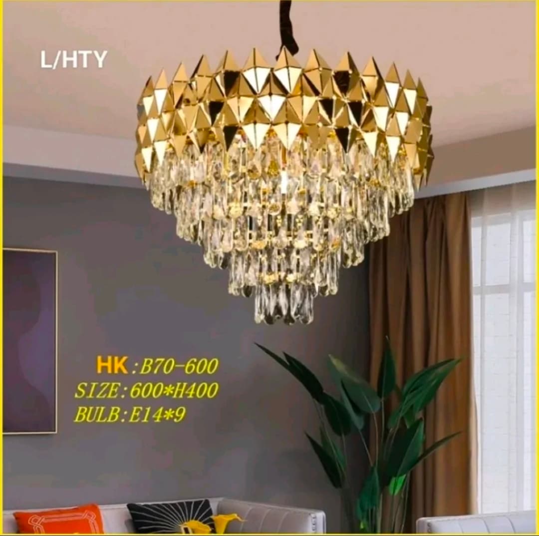 Lampu gantung kristal minimalis B70/60cm