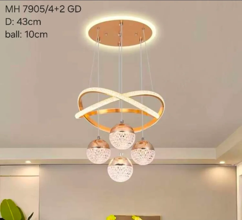 Lampu Gantung LED Modern Crystal 7905/4+2