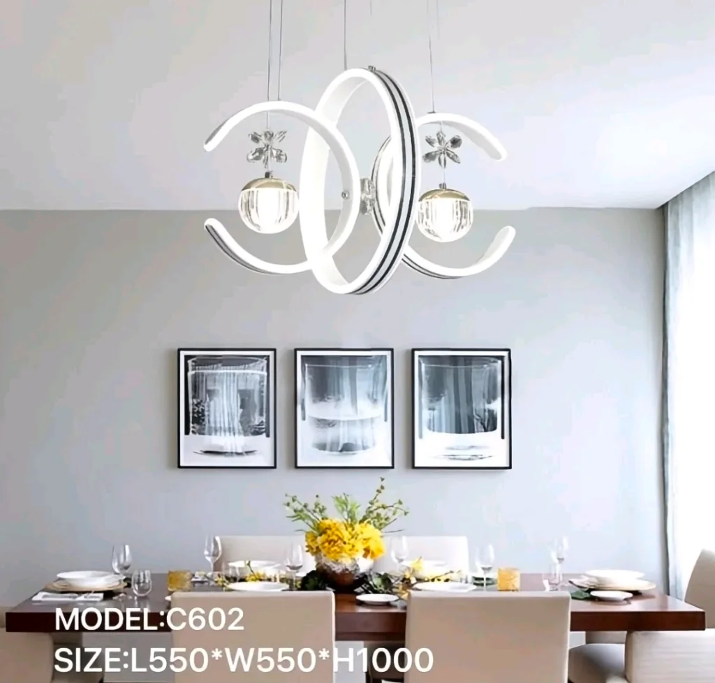 Lampu gantung kristal C602