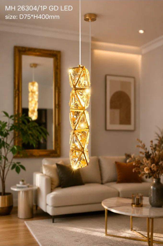 Lampu gantung kristal led 26304/1P GD