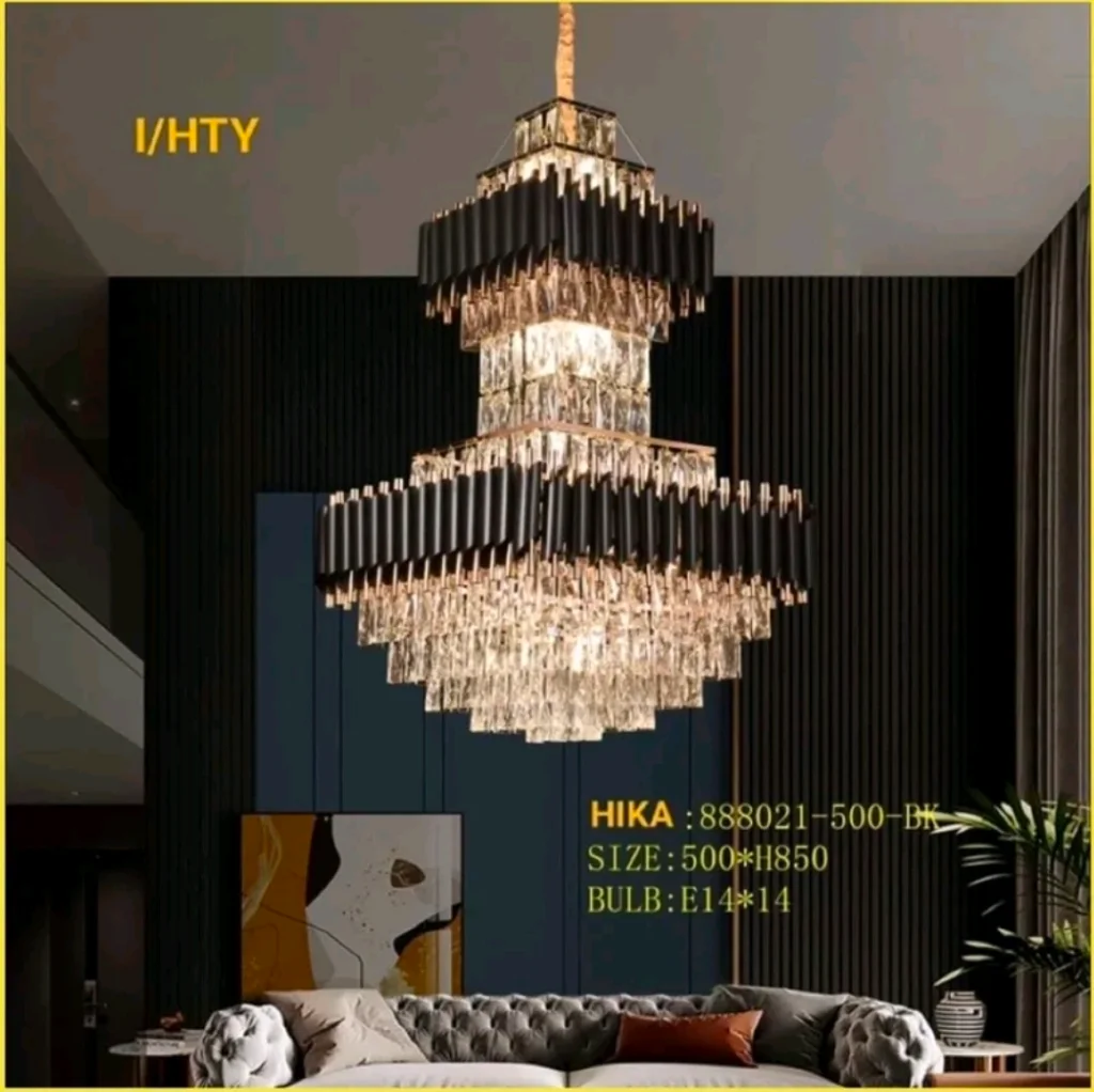 Lampu gantung kristal 888021/60×35 BK