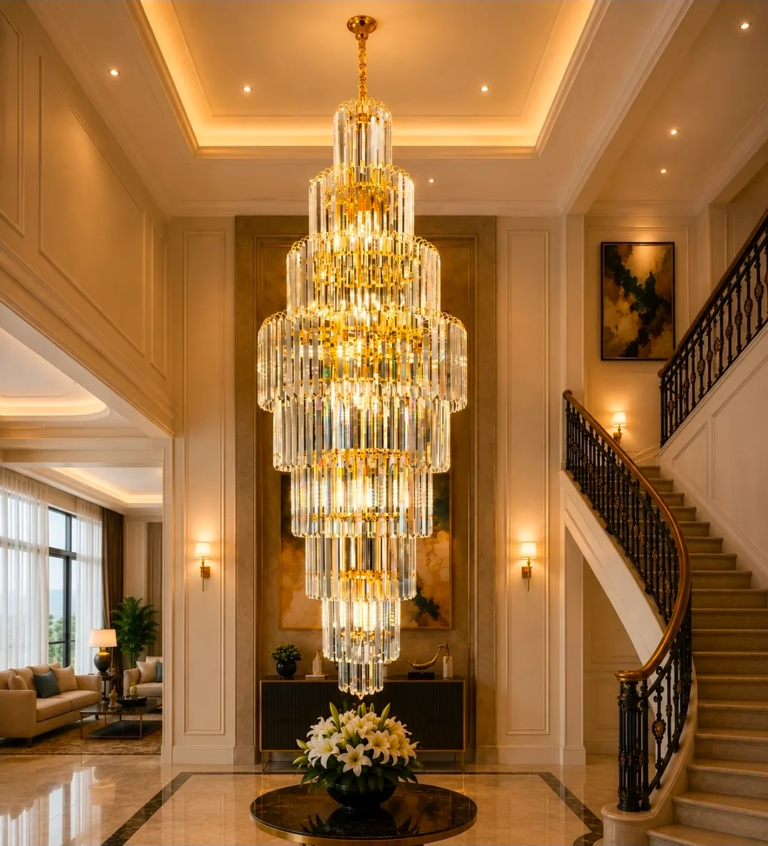 Lampu gantung kristal void 8017/80×300cm
