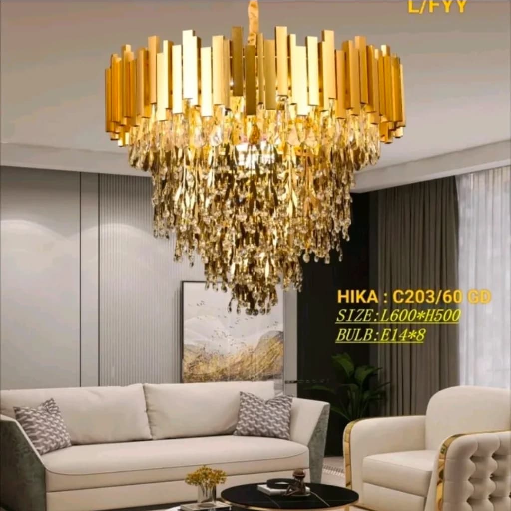 Lampu gantung kristsl minimalis C203/60cm