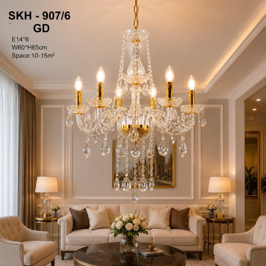 Lampu Gantung Kristal SKH-907/6 GD