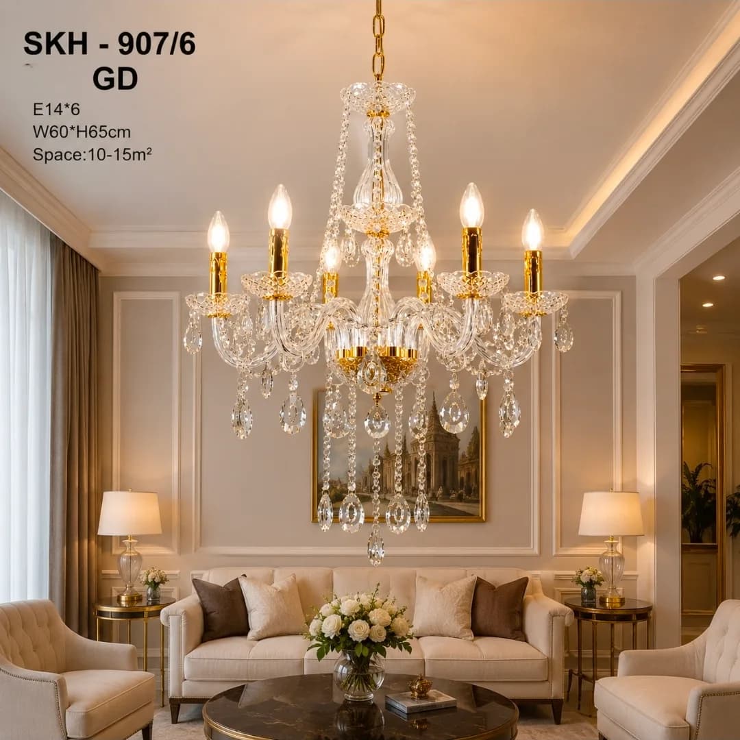 Lampu Gantung Kristal SKH-907/6 GD