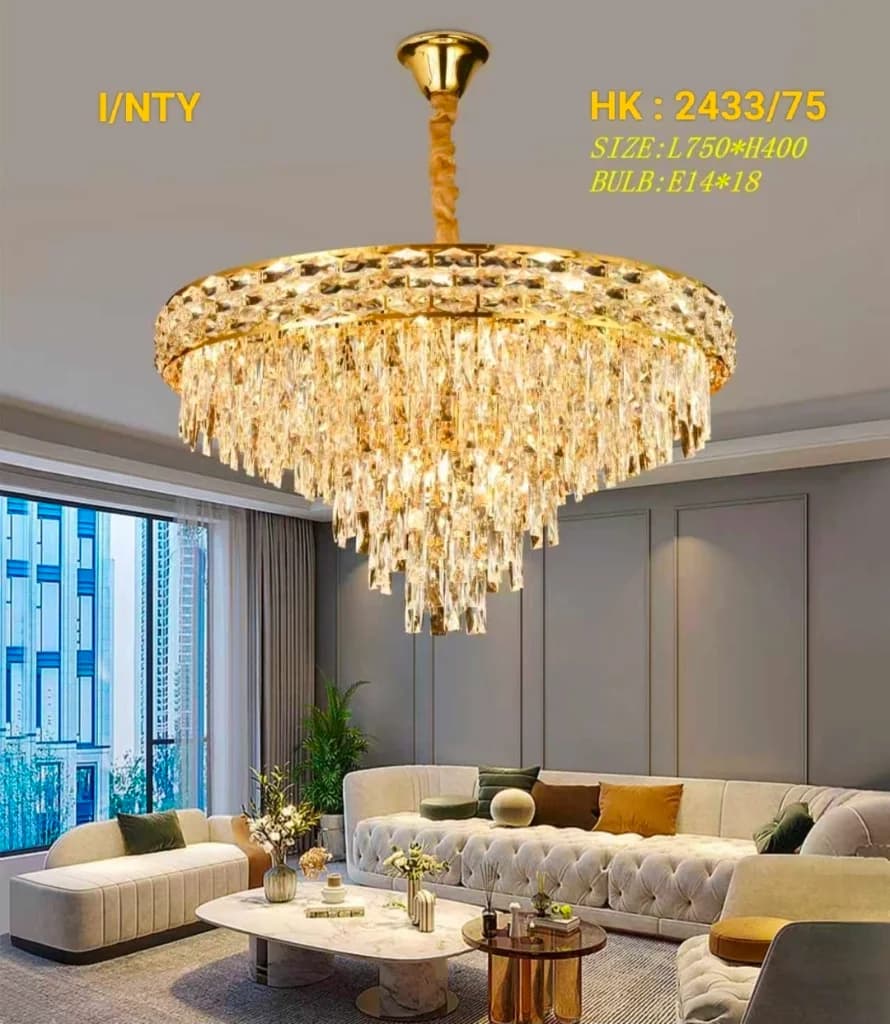 Lampu gantung kristal 2433/75cm