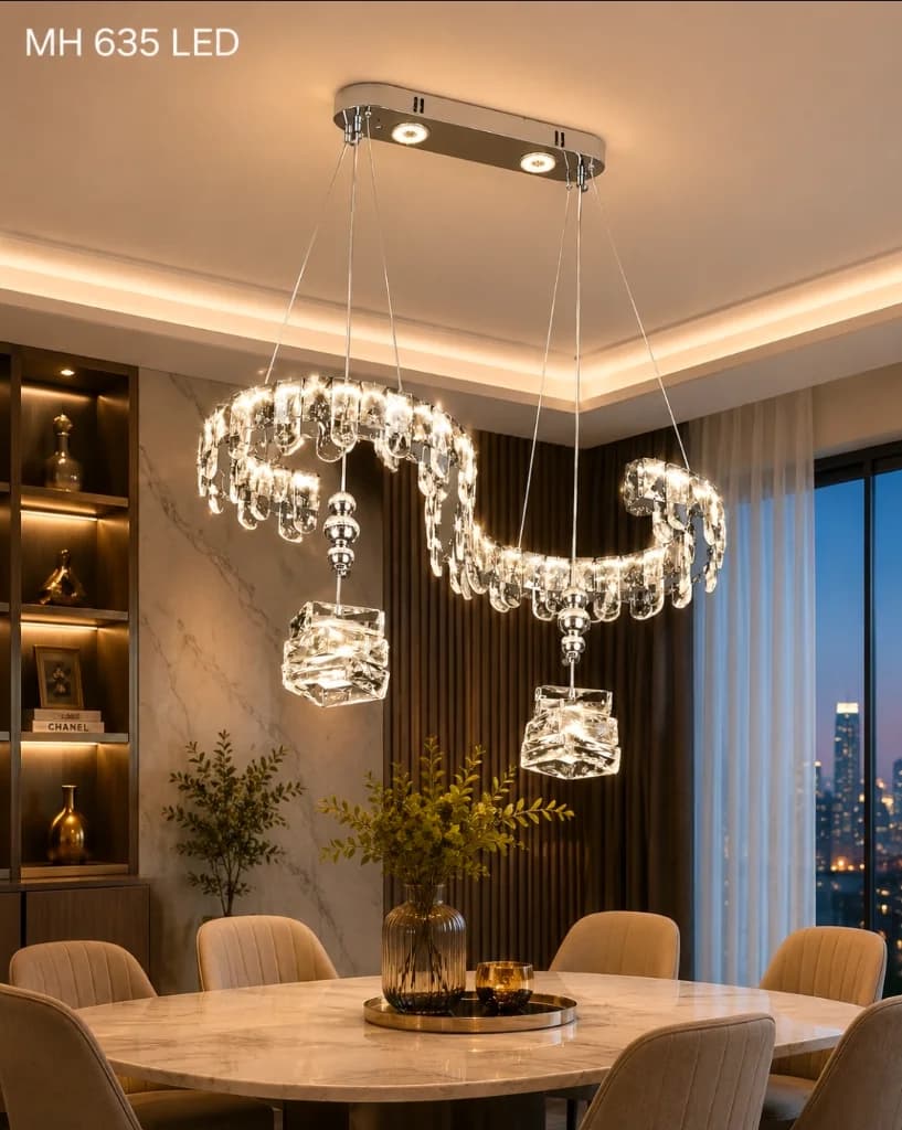 Lampu gantung kristal led 635