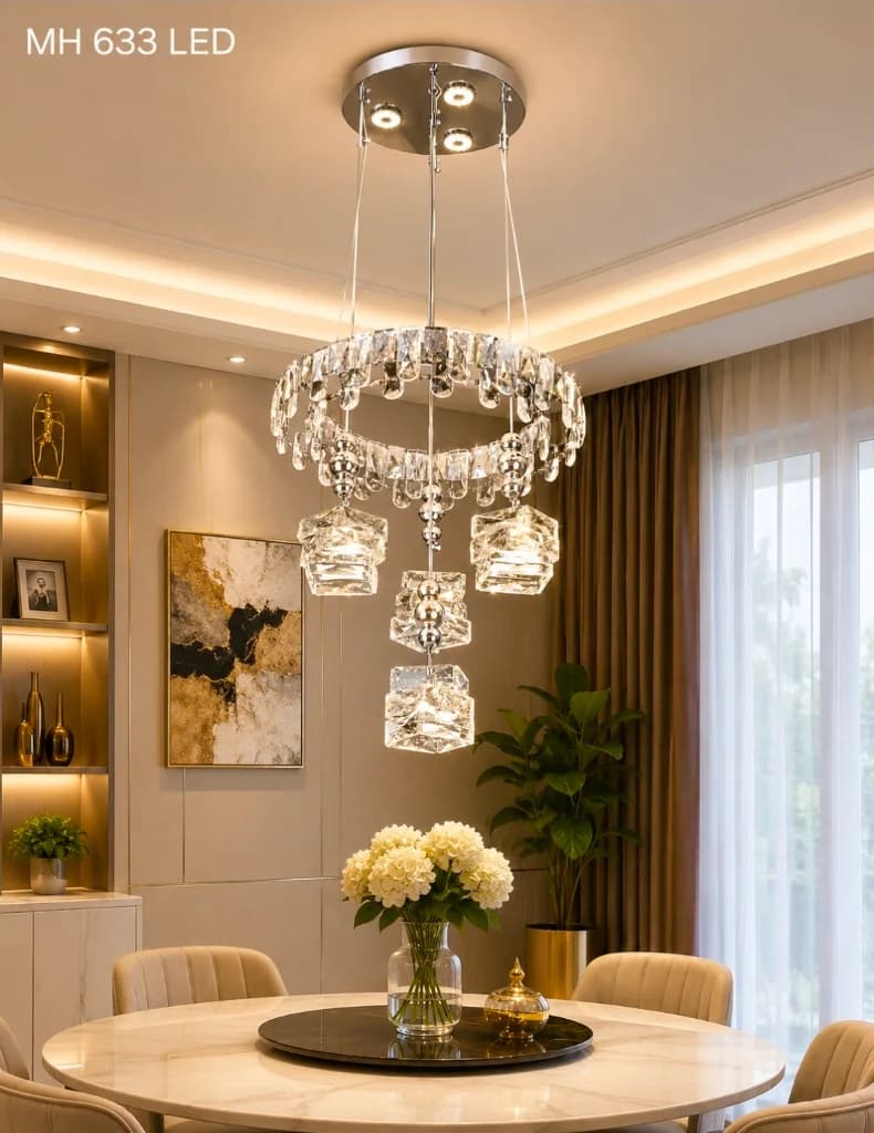Lampu gantung kristal led 633
