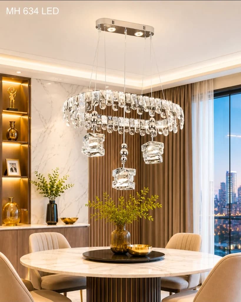 Lampu gantung kristal LED 634